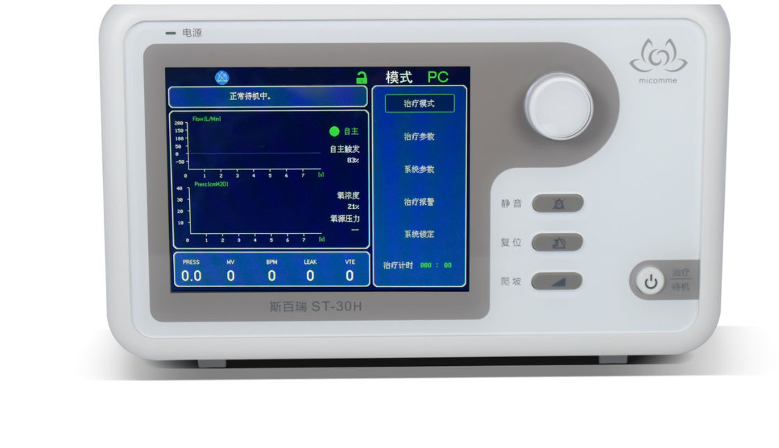 VAT CPAP Trilogy Noninvasive Ventilator Low pressure Alarm